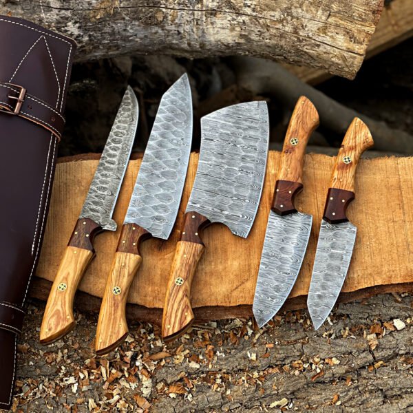 Handmade Damascus Steel Chef Set
